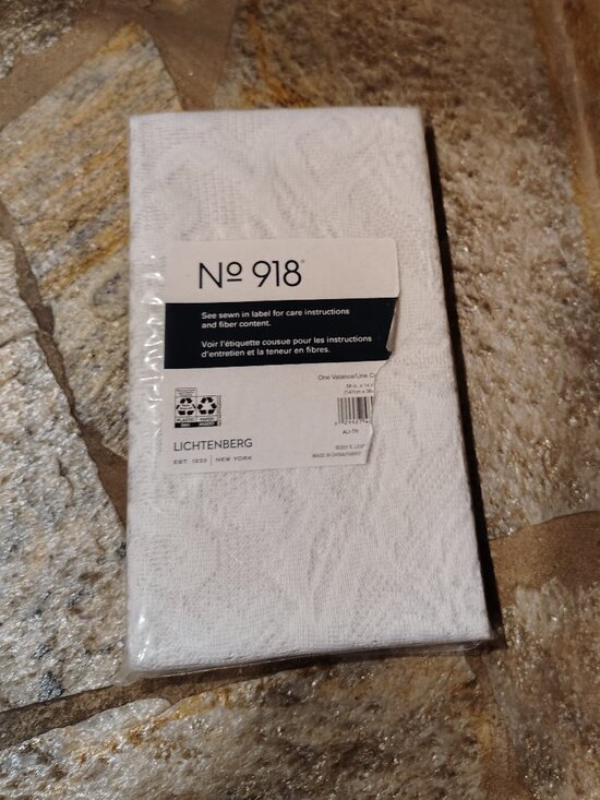 No 918 Other - No 918 Lichtenberg White Lace Valance NIP Brand New 58" x 14"